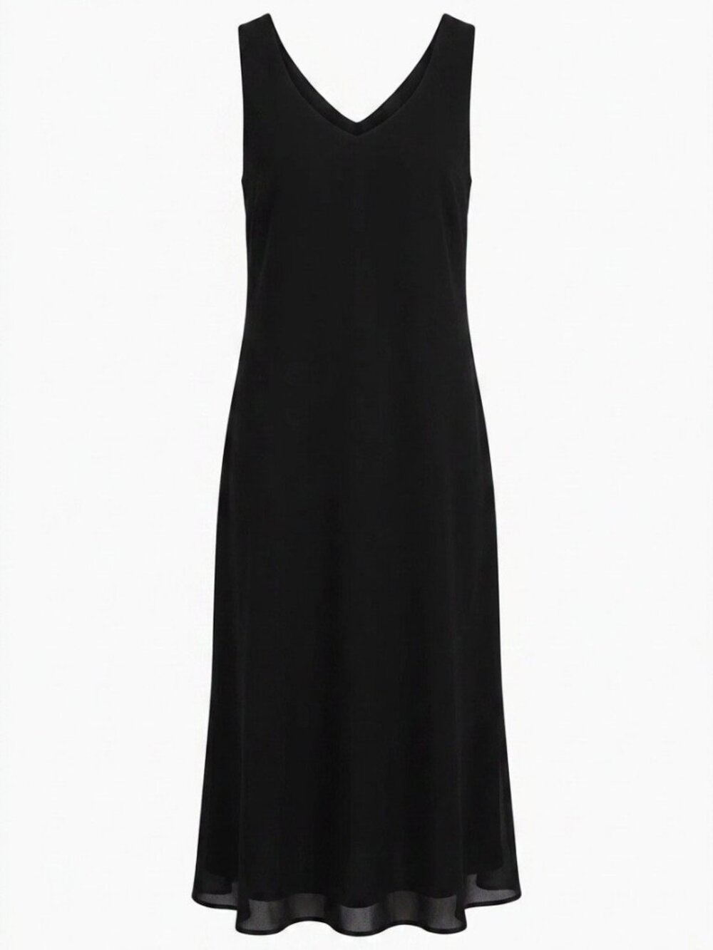 Polyester sleeveless dress with chiffon overlay, DN Design, Size 14